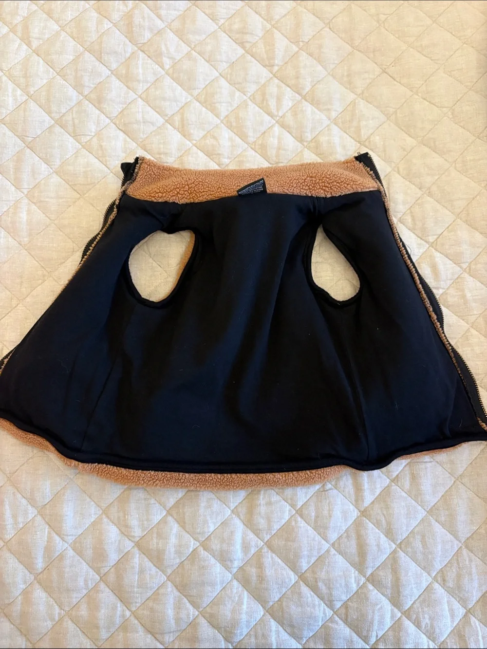 Little Bipsy Camel and Black Sherpa Lined Vest